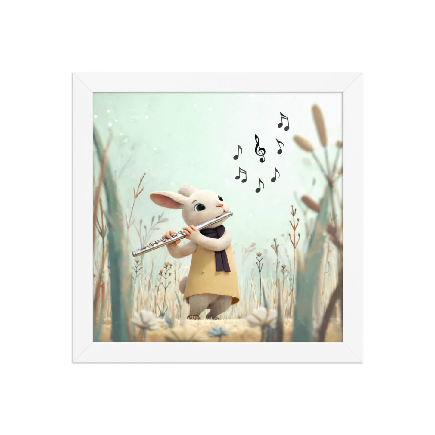 Little Rabbit & Classical Music Framed Print