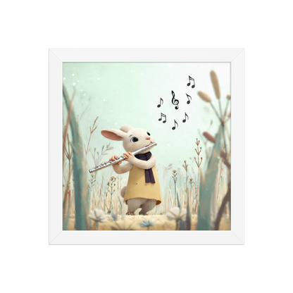 Little Rabbit & Classical Music Framed Print