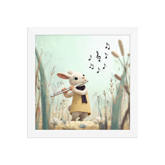 Little Rabbit & Classical Music Framed Print