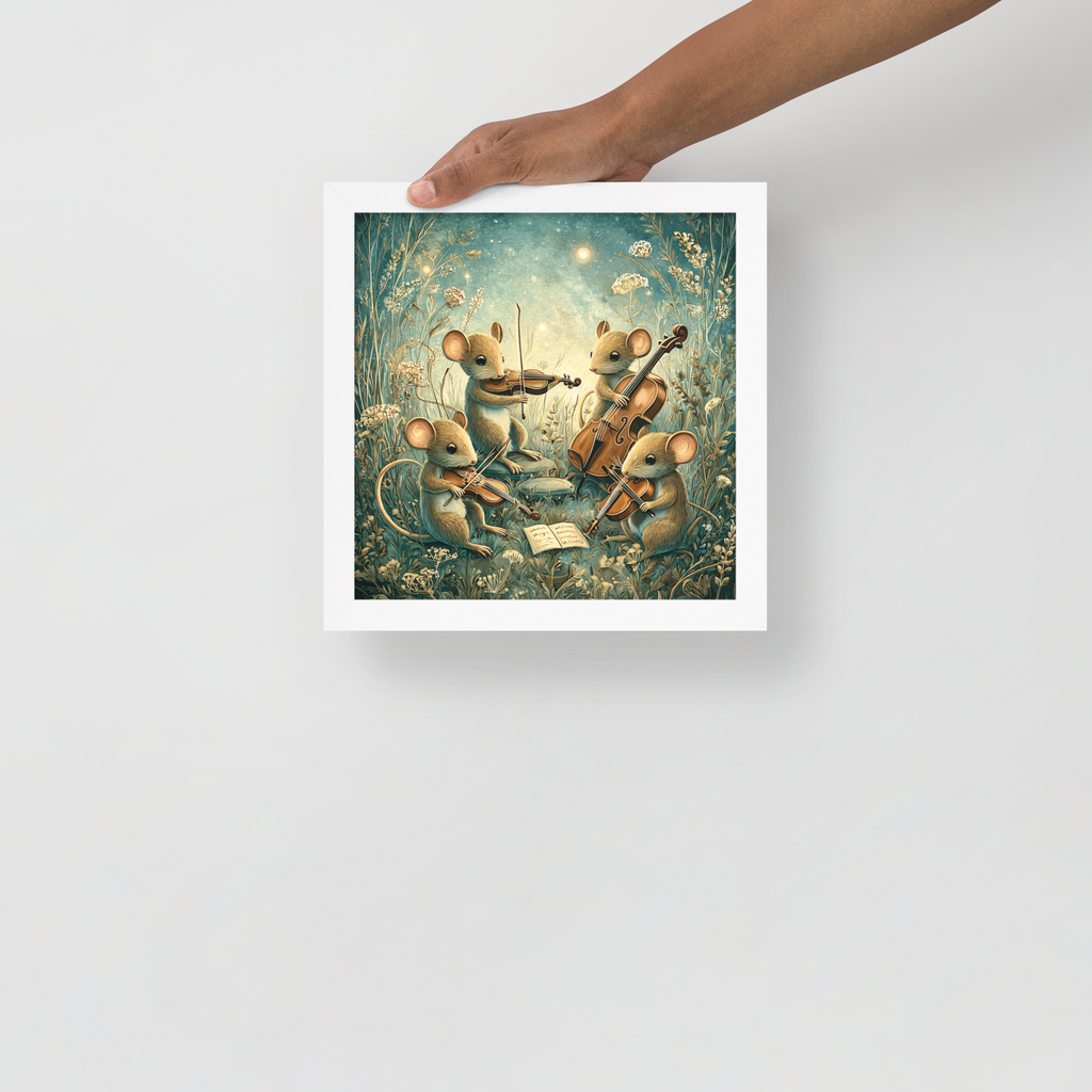 Little Mouse & Classical Music Framed Print