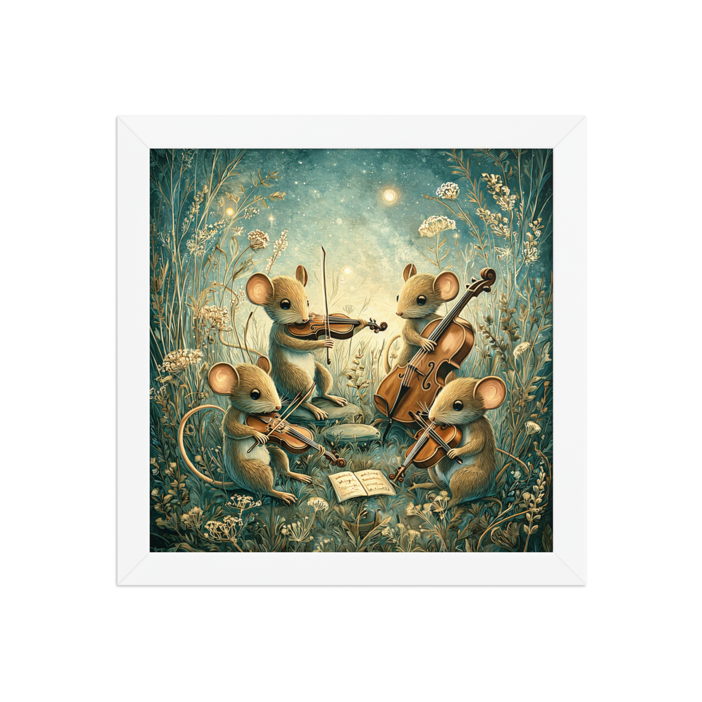 Little Mouse & Classical Music Framed Print