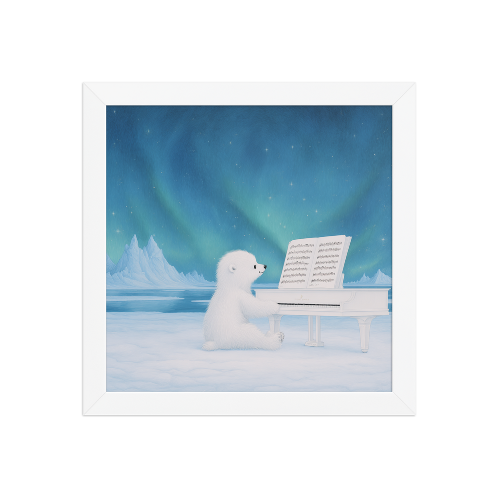 Little Polar Bear & Classical Music Framed Print